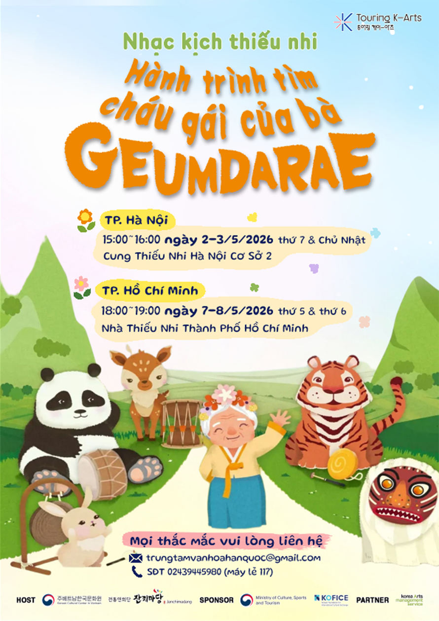 Nhạc kịch “Hành trình tìm cháu gái của bà Geumdarae” tại Hà Nội và TP Hồ Chí Minh


